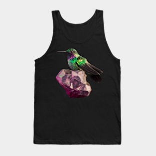 Hummingbird and Amethyst Crystal Tank Top